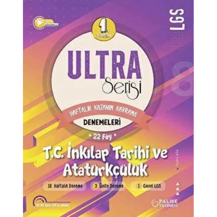 Palme Yayıncılık Ultra Serisi LGS 1. Dönem TC. İnkilap Tarihi Ve Atatürkçülük Denemeleri