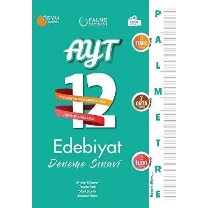 Palmetre Ayt Edebiyat 12 Deneme Sınavı