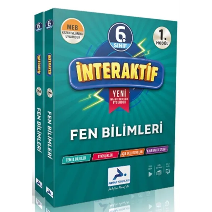 Paraf Yayınları 6. Sınıf İnteraktif Fen Bilimleri Etkinlikli Çalışma Kitabı 2 Modül