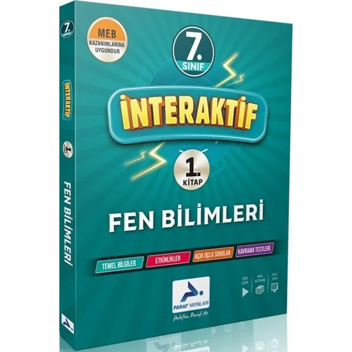 Paraf Yayınları 7. Sınıf İnteraktif Fen Bilimleri Soru Bankası