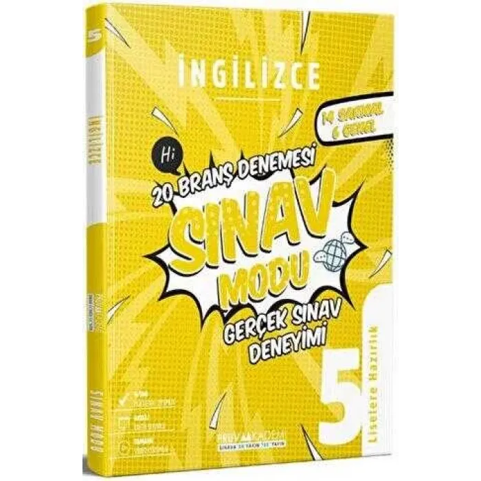 Pruva Akademi 5. Sınıf İngilizce Sınav Modu 20 Branş Denemesi