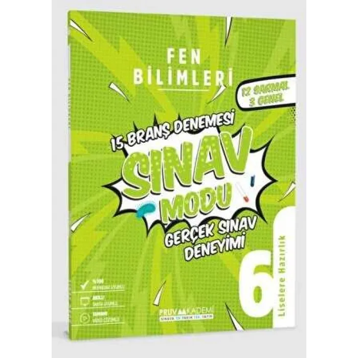 Pruva Akademi 6. Sınıf Fen Bilgisi Branş Denemesi