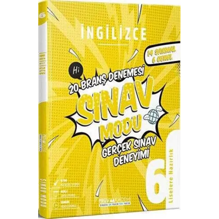 Pruva Akademi 6. Sınıf İngilizce Deneme