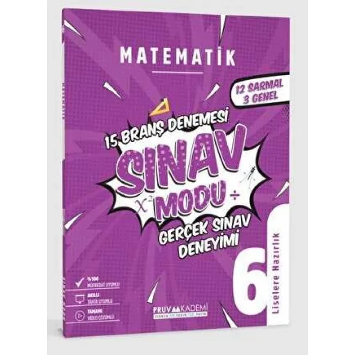 Pruva Akademi 6. Sınıf Matematik Sınav Modu 15 Deneme