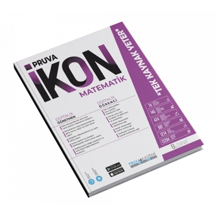 PRUVA AKADEMİ 8. SINIF İKON ETKİNLİKLİ SORU BANKASI MATEMATİK