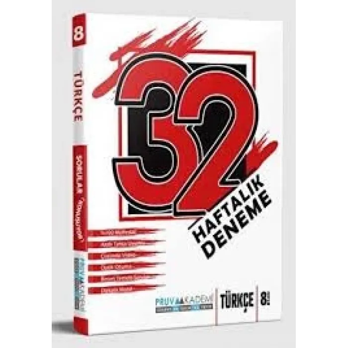PRUVA AKADEMİ 8. SINIF 32 HAFTA TÜRKÇE