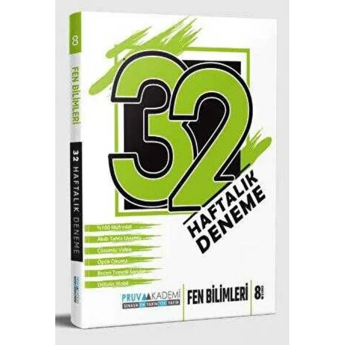 Pruva Akademi 8. Sınıf Fen Bilimleri 32 Haftalık Deneme