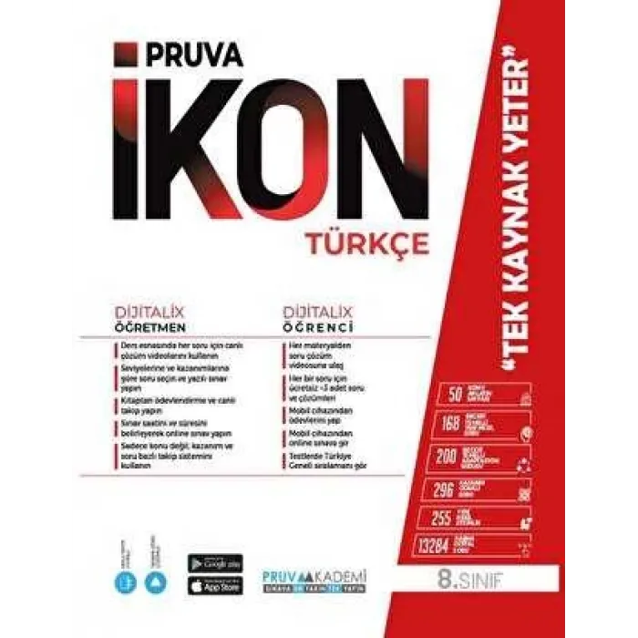 Pruva Akademi 8. Sınıf İkon Türkçe Konu Anlatım Kitabı