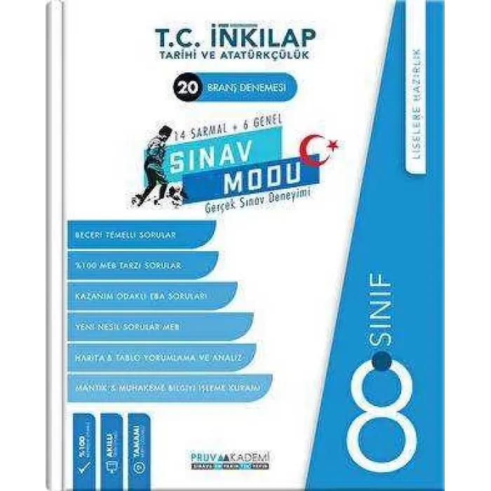 Pruva Akademi 8. Sınıf İnkılap Tarihi ve Atatürkçülük 20 Deneme