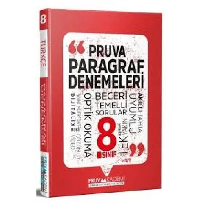 PRUVA AKADEMİ 8. SINIF PARAGRAF DENEMELERİ