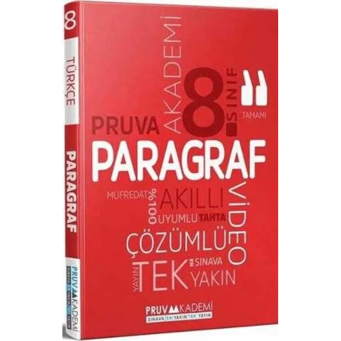 Pruva Akademi 8. Sınıf Paragraf Soru Bankası