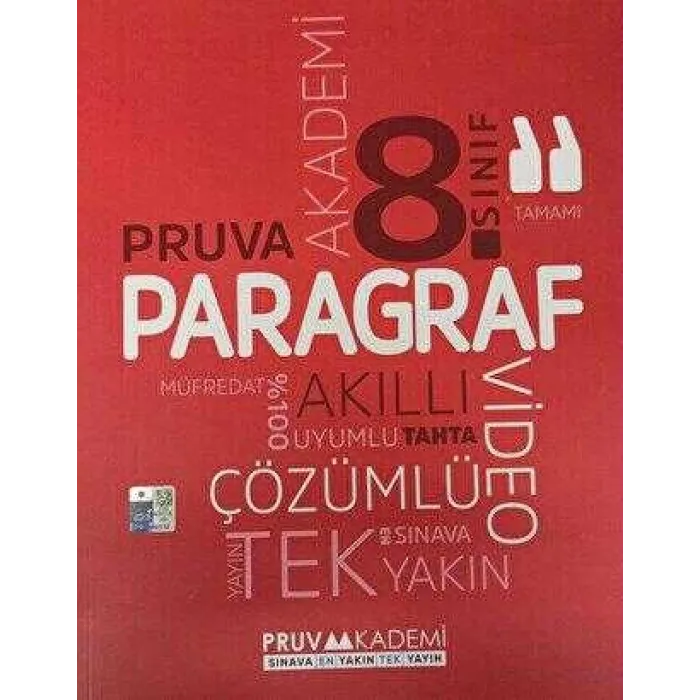 Pruva Akademi 8. Sınıf Pruva Paragraf Soru Bankası