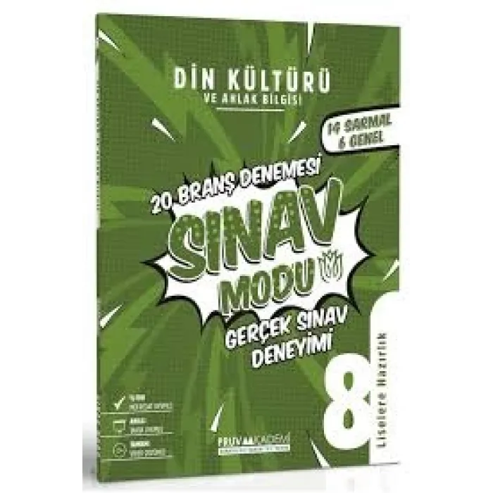 PRUVA AKADEMİ 8. SINIF SINAV MODU BRANŞ DENEMESİ DİN KÜLTÜRÜ