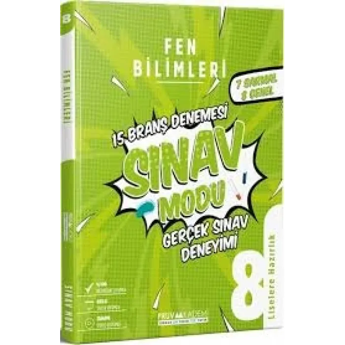 PRUVA AKADEMİ 8. SINIF SINAV MODU BRANŞ DENEMESİ FEN BİLİMLERİ