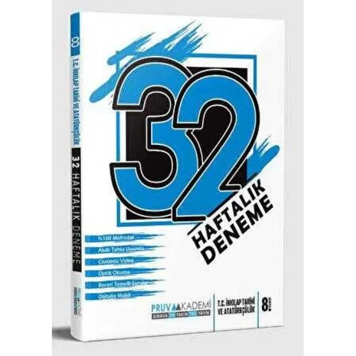 Pruva Akademi 8. Sınıf T.C. İnkılap Tarihi ve Atatürkçülük 32 Haftalık Deneme