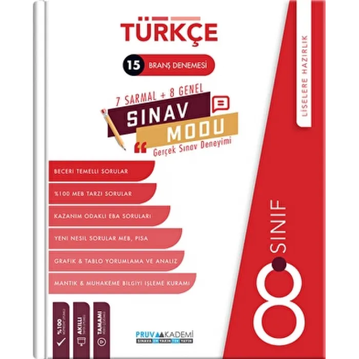 Pruva Akademi LGS Türkçe 15 Branş Denemesi