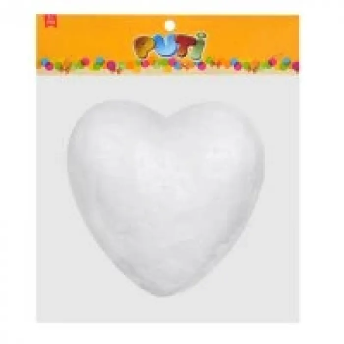Puti Köpük Kalp 18 Cm Tekli 5022