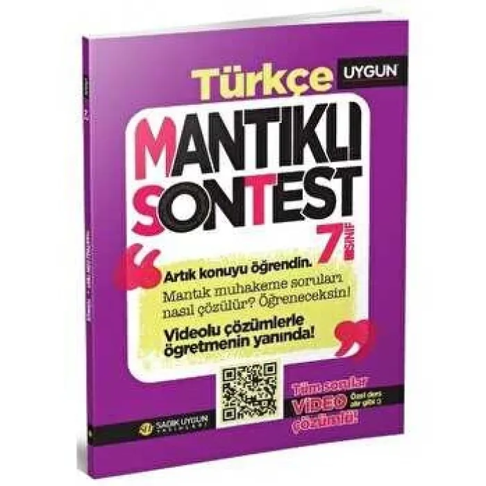 Sadık Uygun Yayınları 7. Sınıf Mantıklı Son Test Türkçe