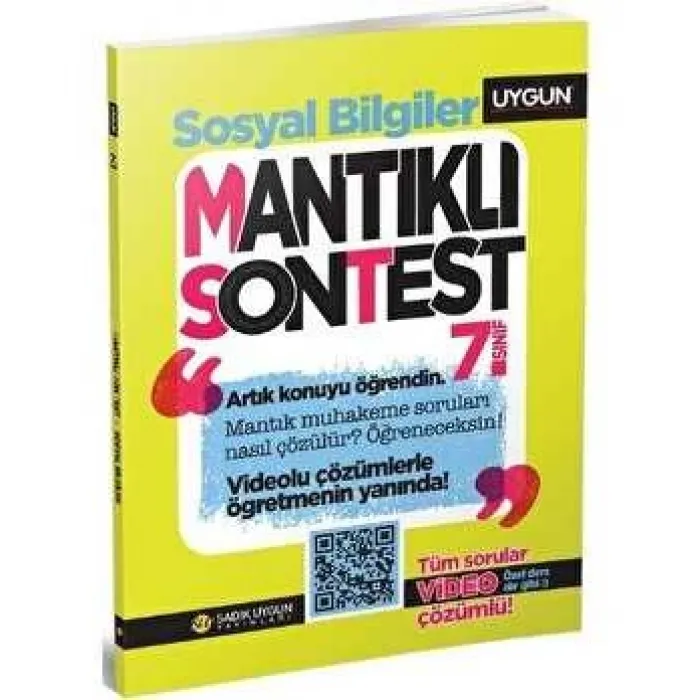 Sadık Uygun Yayınları 7. Sınıf Sosyal Bilgiler Mantıklı Son Test