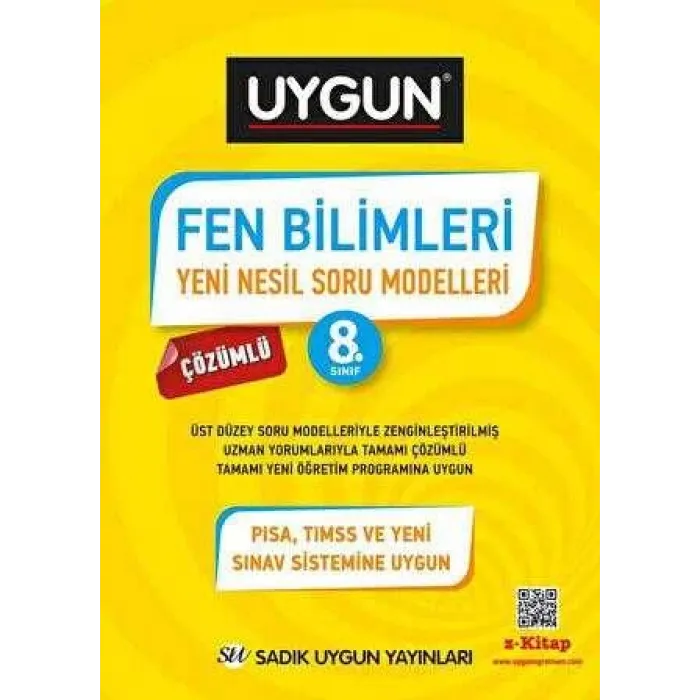 Sadık Uygun Yayınları 8. Sınıf Fen Bilimleri Yeni Nesil Soru Modelleri