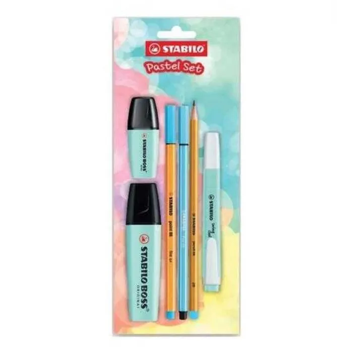 Stabilo Tek Renk Pastel Set 6`Lı - Mavi