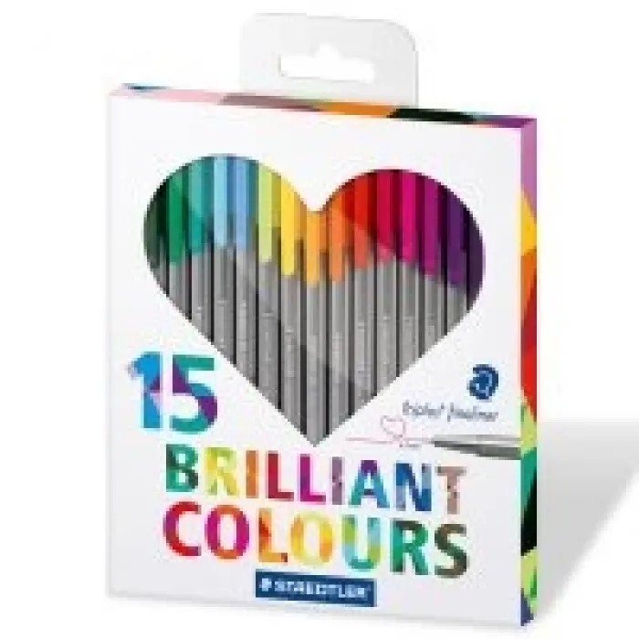 Staedtler 334 C15h 02 Triplus Fineliner Kalp 15li