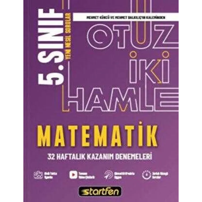 Startfen Yayınları 5. Sınıf - Matematik 32 Hamle Kazanım Denemeleri