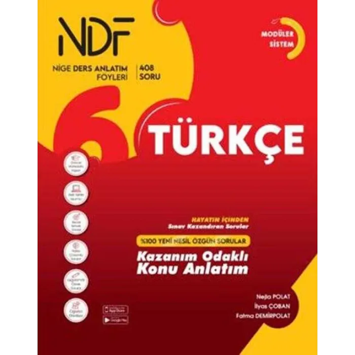 Startfen Yayınları 6. Sınıf Ndf Kazanım Odaklı Konu Anlatım
