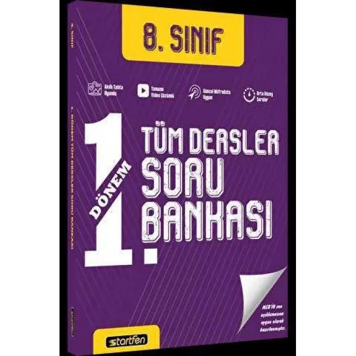 Startfen Yayınları 8. Sınıf 1. Dönem Tüm Dersler Soru Bankası