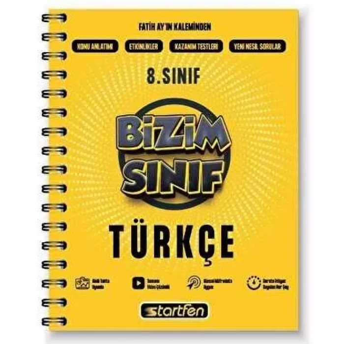 Startfen Yayınları 8. Sınıf Türkçe Bizim Sınıf Defter
