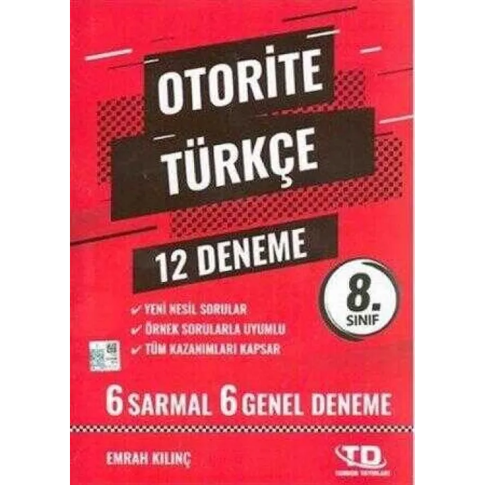 Tandem Yayınları 8. Sınıf Türkçe Otorite 12 Deneme