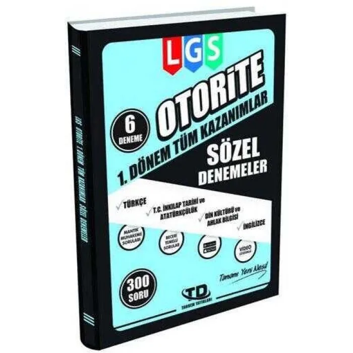 Tandem Yayınları LGS Otorite 1. Dönem Sözel Denemeler