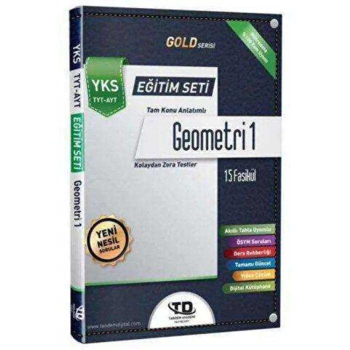 Tandem Yayınları TYT AYT Geometri 1 Konu Anlatımlı Gold Serisi Fasikül Seti