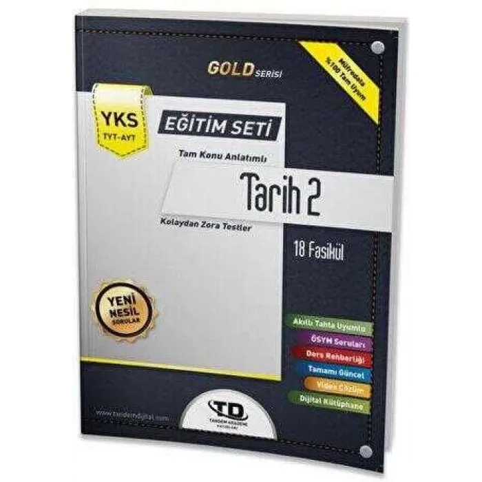 Tandem Yayınları TYT - AYT Gold Serisi Tarih 2 18 Fasikül Eğitim Seti