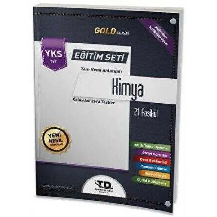 Tandem Yayınları TYT Gold Serisi Kimya 21 Fasikül Eğitim Seti