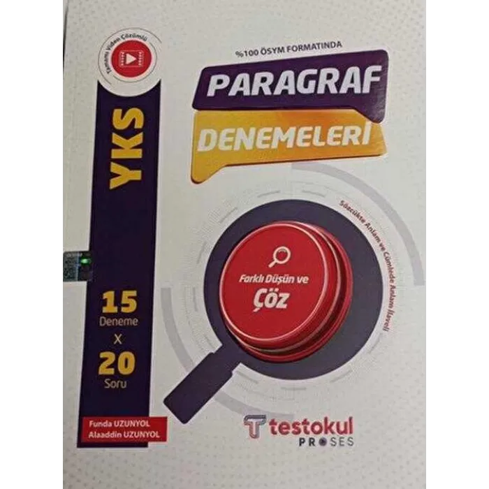 Test Okul Yayınları YKS 15x20 Paragraf Denemeleri
