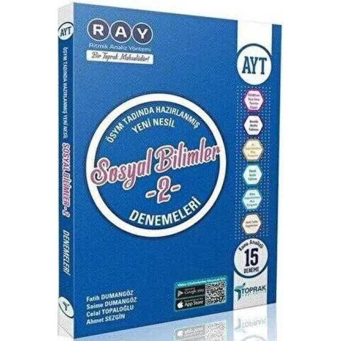 Toprak Yayıncılık AYT Sosyal Bilimler 2 - Ray Konu Analizli 15 Deneme