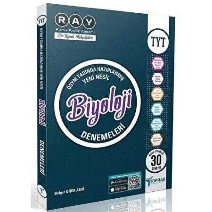 Toprak Yayıncılık TYT Biyoloji 30 Deneme Kitabı