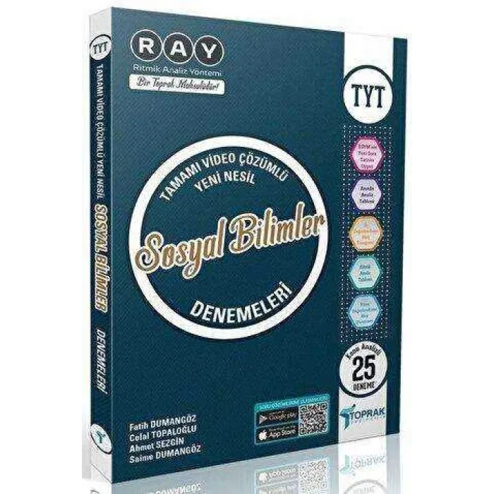 Toprak Yayıncılık YKS TYT Sosyal Bilimler RAY 25 Deneme