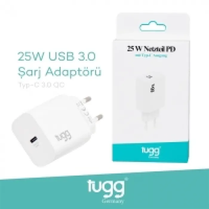 Tugg Germany 104404 Şarj Başlık Type-c Girişli 25w