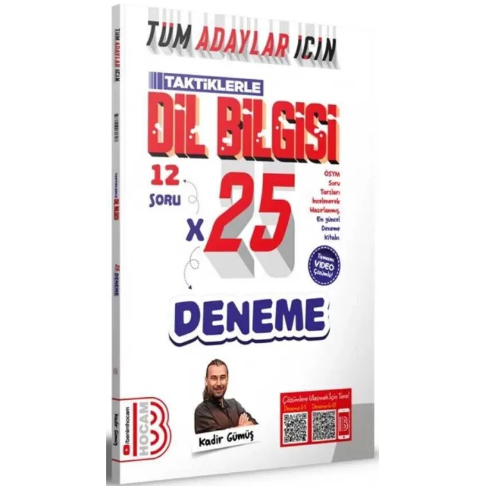 Tüm Adaylar İçin Taktiklerle Dil Bilgisi Tamamı Video Çözümlü 25 Deneme