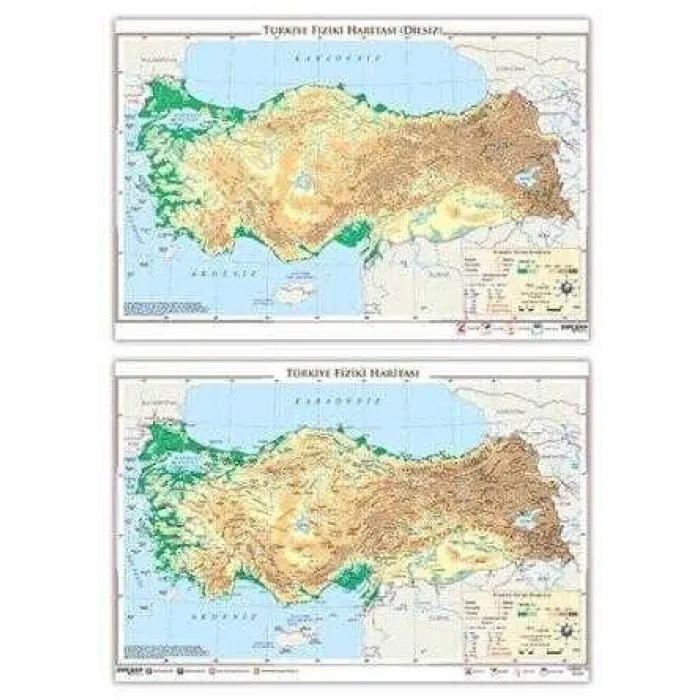 Türkiye Fiziki Haritası Yazılabilir Silinebilir