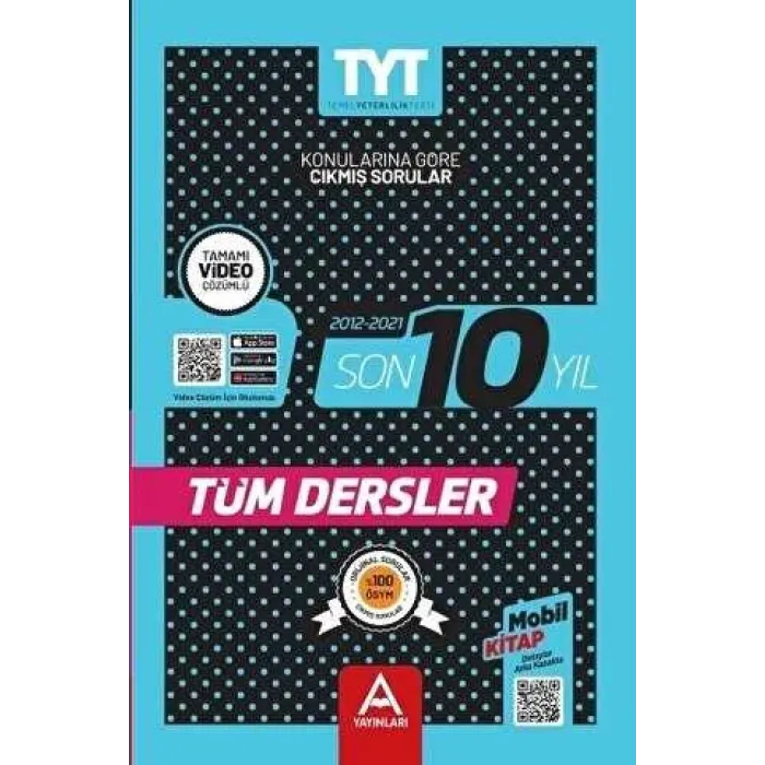 TYT Tüm Dersler Son 10 Yıl Çıkmış Sorular