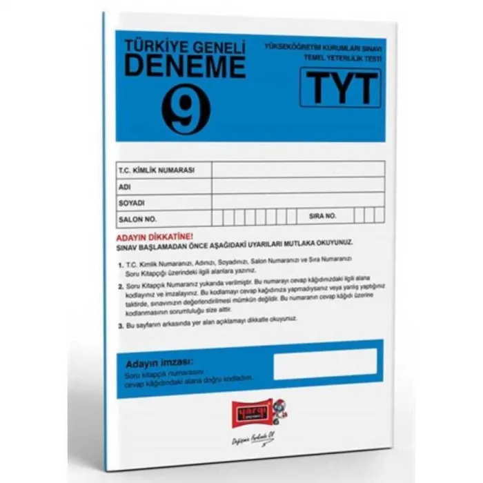 TYT Türkiye Geneli Deneme Sınavı - 9