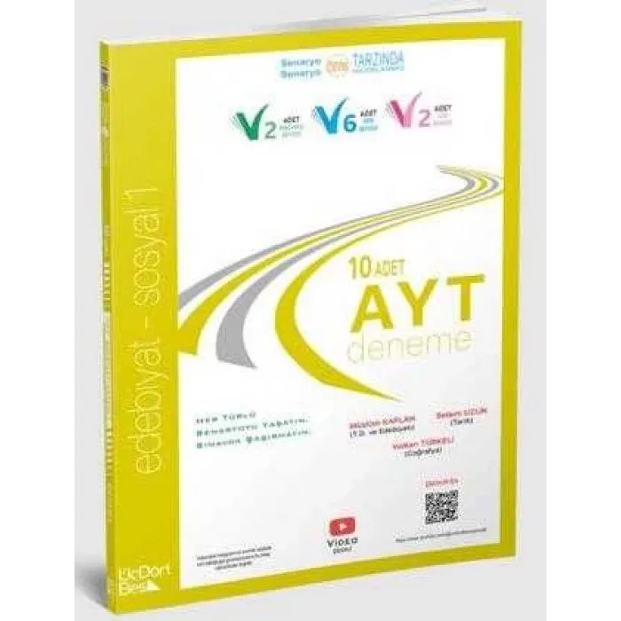 Üç Dört Beş Yayınları 2023 AYT 10lu Edebiyat Sosyal 1 Denemesi