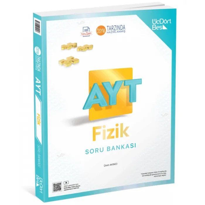 ÜçDörtBeş Yayınları AYT Fizik Soru Bankası