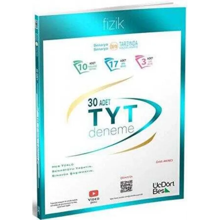 Üç Dört Beş Yayınları TYT Fizik 30 Deneme