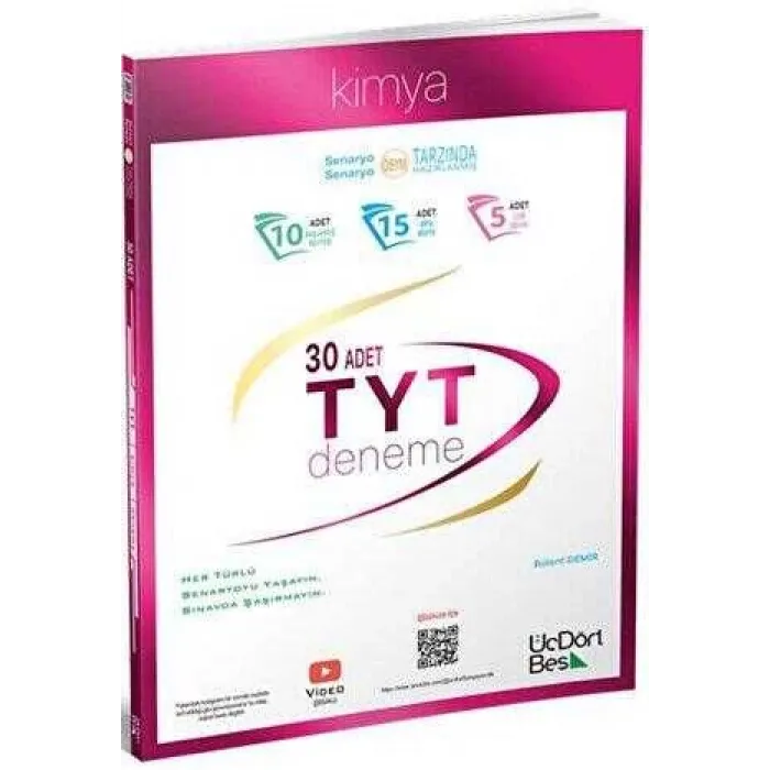 Üç Dört Beş Yayınları TYT Kimya 30 Deneme