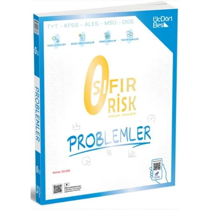 ÜçDörtBeş Yayınları TYT KPSS ALES MSÜ DGS Sıfır Risk Problemler