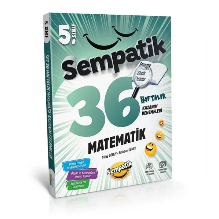 ÜNLÜLER YAYINLARI 5.SINIF MATEMATİK 36 HAFTALIK KAZANIM DENEMELERİ